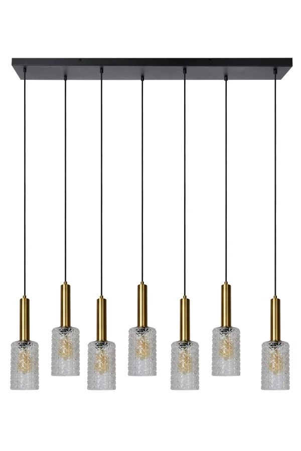 Lucide CORALIE - Hanglamp - 7xE27 - Transparant - uit